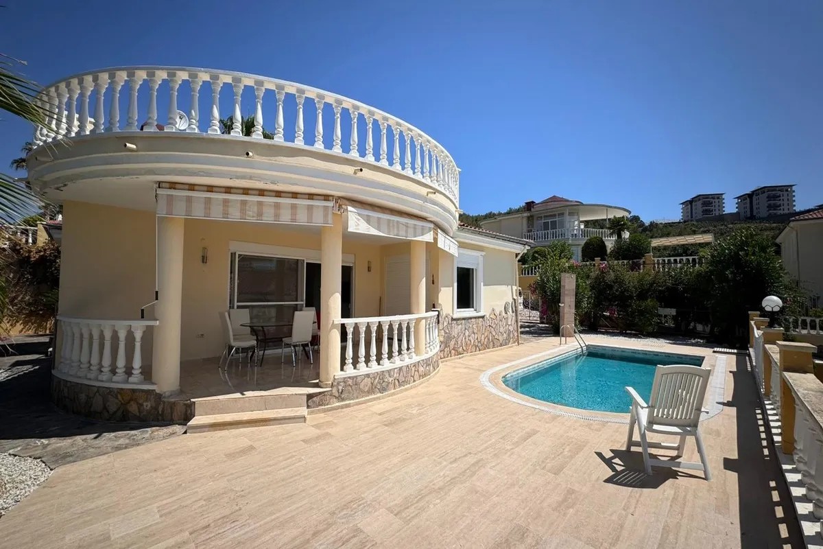 140qm Duplexvilla mit Meerblick in Alanya, privater Pool, 2 Schlafzimmer, 2 Etagen, Garten