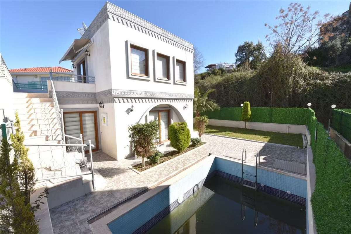 180qm Duplexvilla mit Panoramablick in Alanya, privater Pool, 2 Schlafzimmer, 2 Etagen, Garten